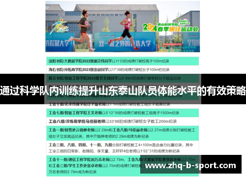 通过科学队内训练提升山东泰山队员体能水平的有效策略 通过科学队内训练提升山东泰山队员体能水平的有效策略