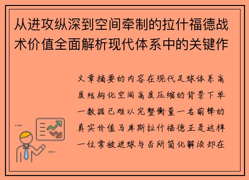 从进攻纵深到空间牵制的拉什福德战术价值全面解析现代体系中的关键作用 从进攻纵深到空间牵制的拉什福德战术价值全面解析现代体系中的关键作用